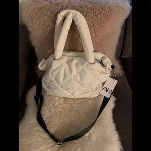 Brand New w/Tags Zara Quilted Tote/Crossbody Strap